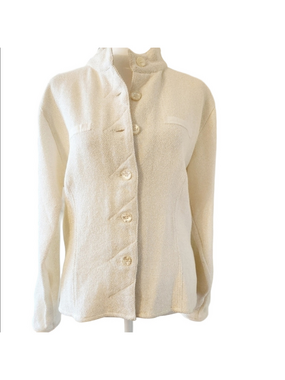 KAVITA STUNNING OFF WHITE SHACKET / JACKET - MANDARIN COLLAR - SIZE SMALL - NWT